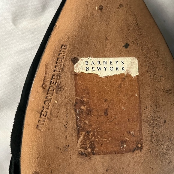 ‼️SALE Alexander Wang Strappy  like new Black Suede Heels size 37 Worn 1 X - Picture 7 of 7